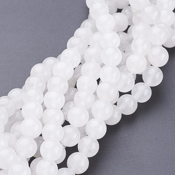 Wholesale Natural White Jade Beads Strands, $32.13 - Round-GSR10mmC138